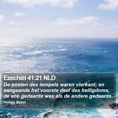 Ezechiël 41:21 NLD Bible Verse Image