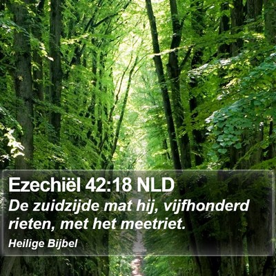Ezechiël 42:18 NLD Bible Verse Image