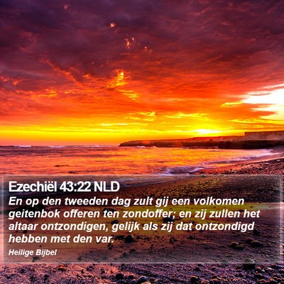 Ezechiël 43:22 NLD Bible Verse Image