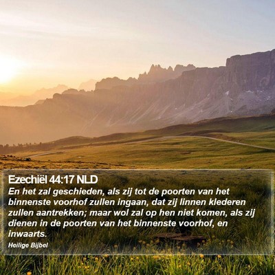 Ezechiël 44:17 NLD Bible Verse Image