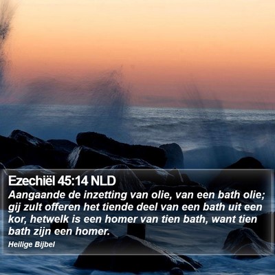 Ezechiël 45:14 NLD Bible Verse Image