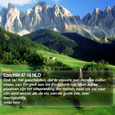 Ezechiël 47:10 NLD Bible Verse Image
