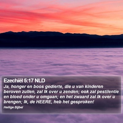 Ezechiël 5:17 NLD Bible Verse Image