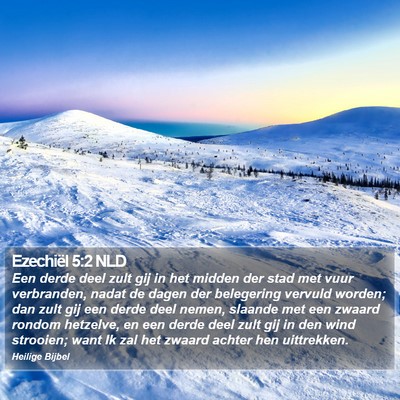 Ezechiël 5:2 NLD Bible Verse Image