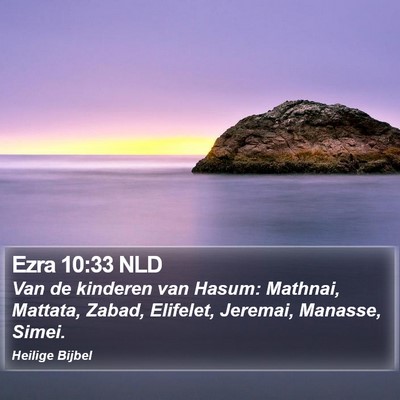 Ezra 10:33 NLD Bible Verse Image