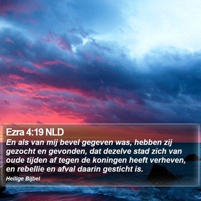 Ezra 4:19 NLD Bible Verse Image