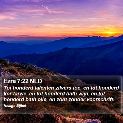 Ezra 7:22 NLD Bible Verse Image