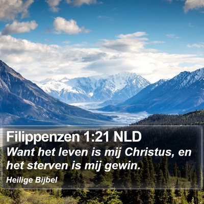 Filippenzen 1:21 NLD Bible Verse Image