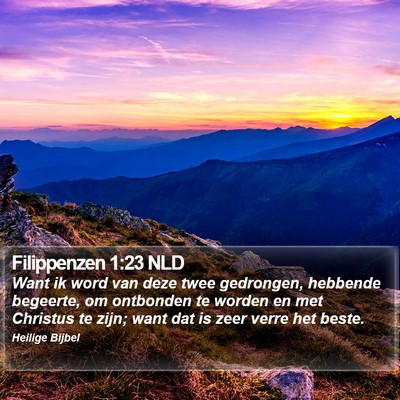 Filippenzen 1:23 NLD Bible Verse Image