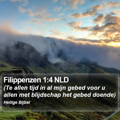 Filippenzen 1:4 NLD Bible Verse Image
