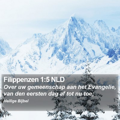 Filippenzen 1:5 NLD Bible Verse Image
