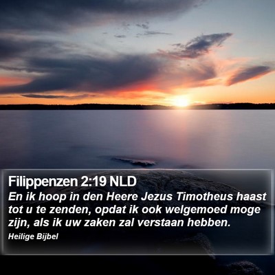 Filippenzen 2:19 NLD Bible Verse Image