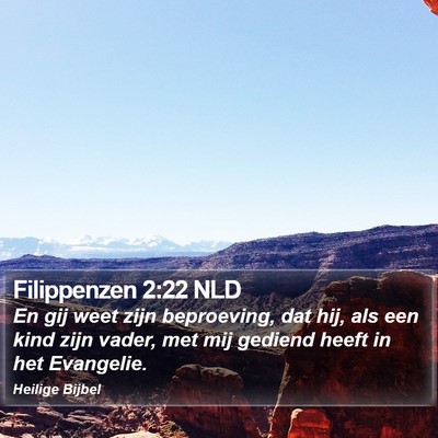 Filippenzen 2:22 NLD Bible Verse Image