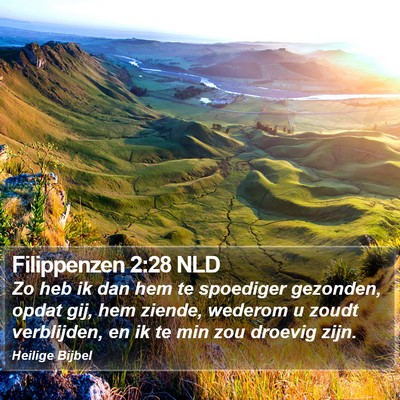 Filippenzen 2:28 NLD Bible Verse Image