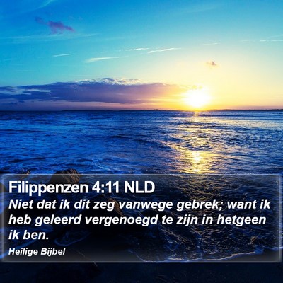 Filippenzen 4:11 NLD Bible Verse Image