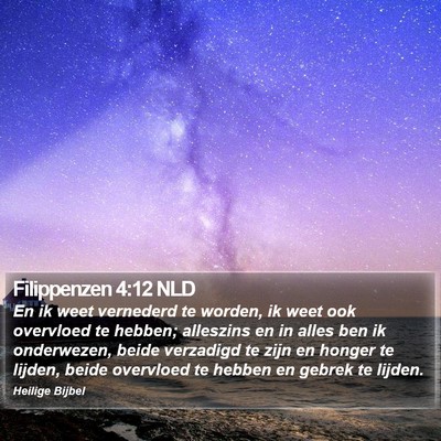 Filippenzen 4:12 NLD Bible Verse Image