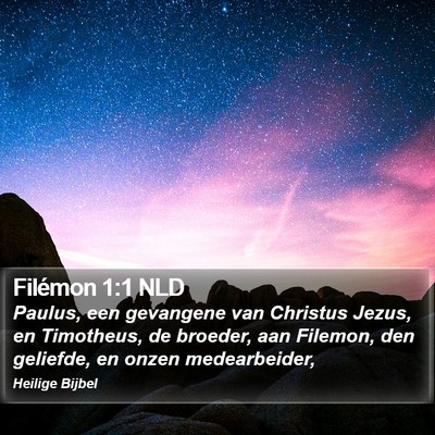 Filémon 1:1 NLD Bible Verse Image