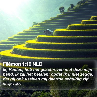 Filémon 1:19 NLD Bible Verse Image
