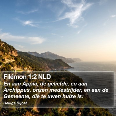Filémon 1:2 NLD Bible Verse Image