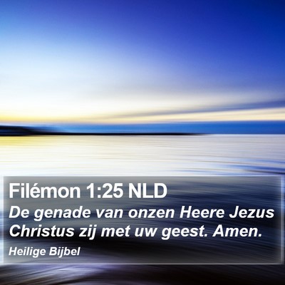 Filémon 1:25 NLD Bible Verse Image