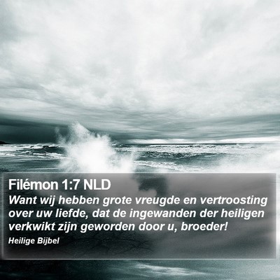 Filémon 1:7 NLD Bible Verse Image