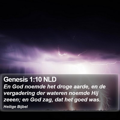 Genesis 1:10 NLD Bible Verse Image