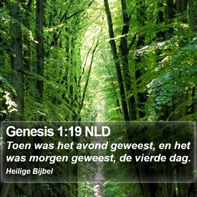 Genesis 1:19 NLD Bible Verse Image