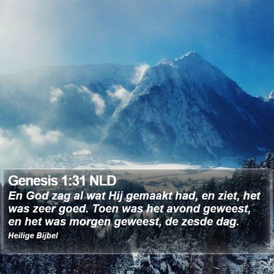 Genesis 1:31 NLD Bible Verse Image