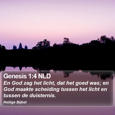 Genesis 1:4 NLD Bible Verse Image