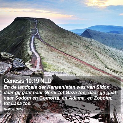 Genesis 10:19 NLD Bible Verse Image