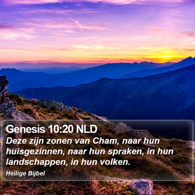 Genesis 10:20 NLD Bible Verse Image