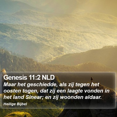 Genesis 11:2 NLD Bible Verse Image
