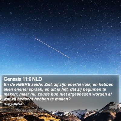 Genesis 11:6 NLD Bible Verse Image