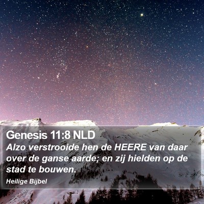 Genesis 11:8 NLD Bible Verse Image