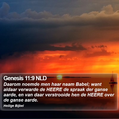 Genesis 11:9 NLD Bible Verse Image