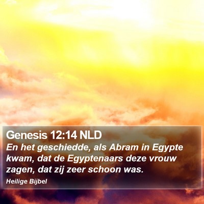 Genesis 12:14 NLD Bible Verse Image
