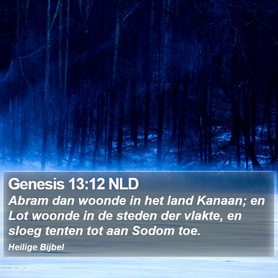 Genesis 13:12 NLD Bible Verse Image