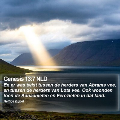 Genesis 13:7 NLD Bible Verse Image
