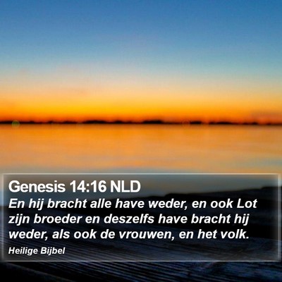 Genesis 14:16 NLD Bible Verse Image
