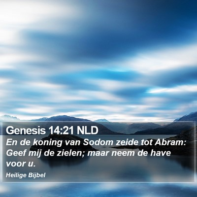 Genesis 14:21 NLD Bible Verse Image