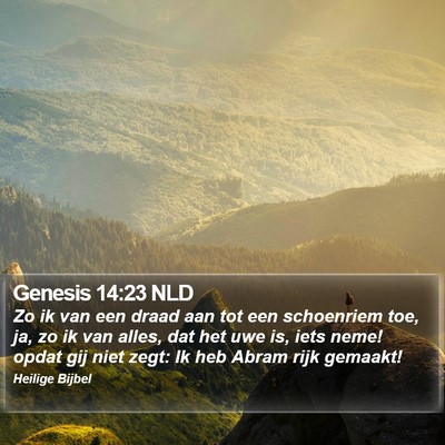 Genesis 14:23 NLD Bible Verse Image