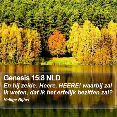 Genesis 15:8 NLD Bible Verse Image