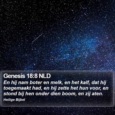 Genesis 18:8 NLD Bible Verse Image