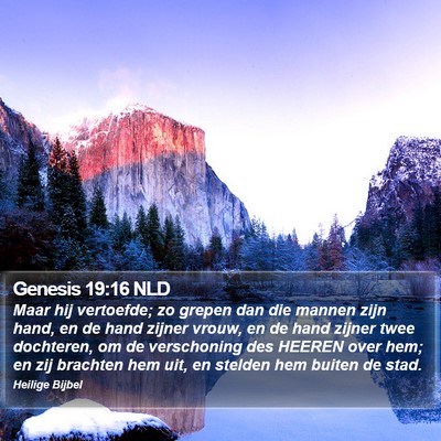 Genesis 19:16 NLD Bible Verse Image