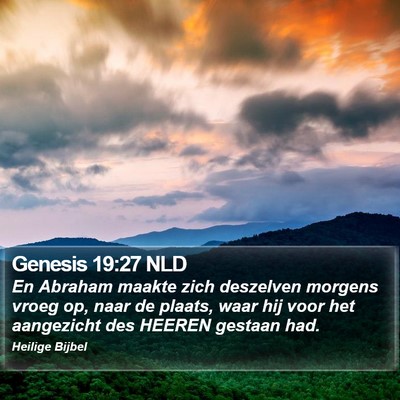Genesis 19:27 NLD Bible Verse Image