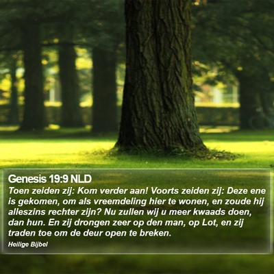 Genesis 19:9 NLD Bible Verse Image