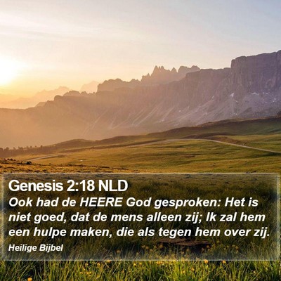 Genesis 2:18 NLD Bible Verse Image