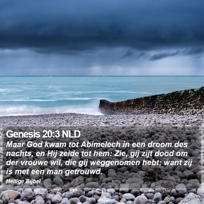 Genesis 20:3 NLD Bible Verse Image
