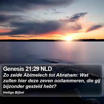 Genesis 21:29 NLD Bible Verse Image