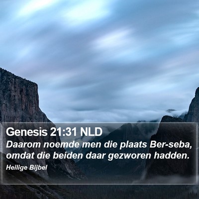 Genesis 21:31 NLD Bible Verse Image